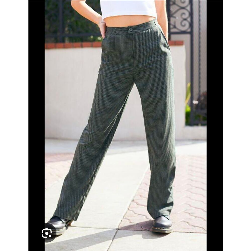 John Galt Checkered Trousers Green XS/S